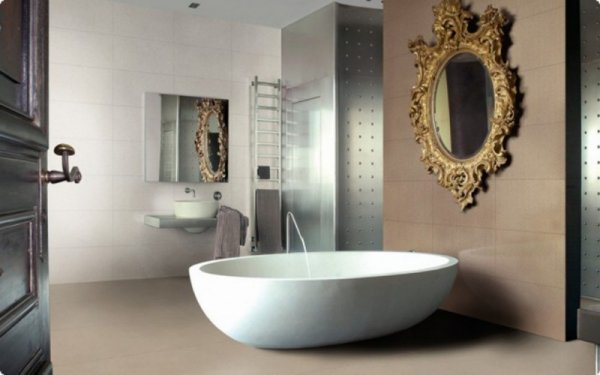 Carrelage grand format salle de bain