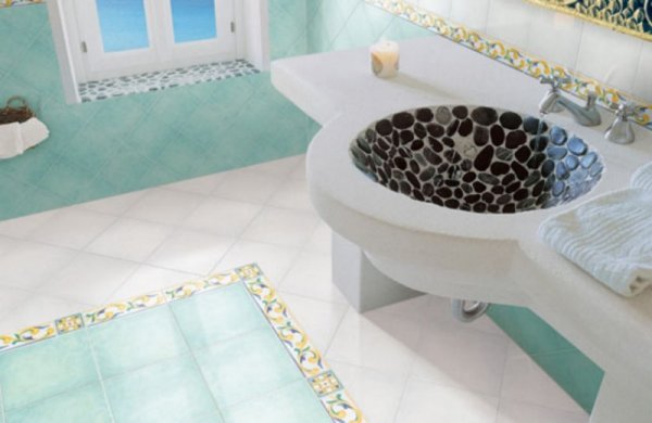 Carrelage grand format salle de bain
