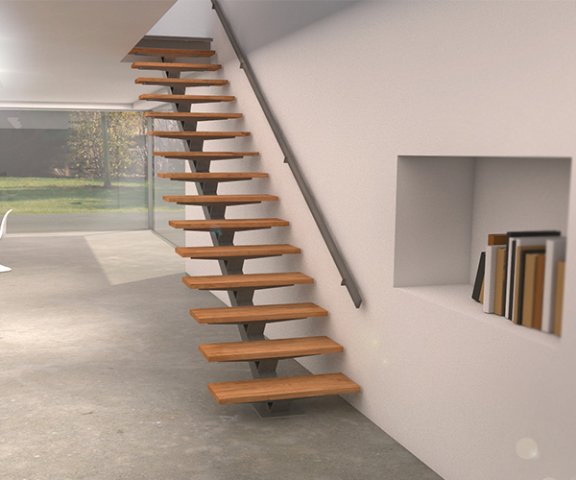 Escalier à limon central en kit