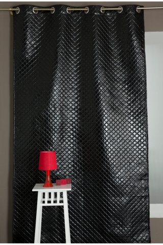Rideau faux cuir effet matelasse